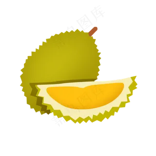 卡通榴莲水果设计