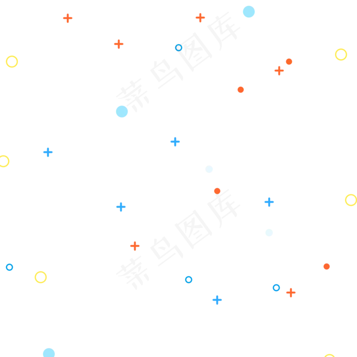 漂浮的彩点卡通png素材,免抠元素(2000*2000px 150 dpi )psd模版下载