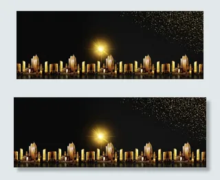 金融地产金色大气企业年会盛典banner