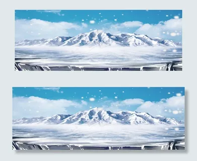 冰爽蓝色冰川夏季冰凉淘宝天猫电商banner