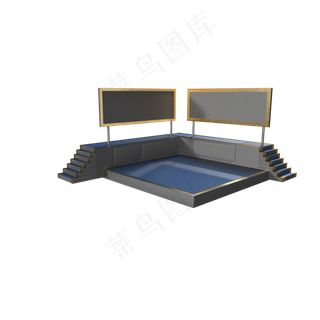 黑金风格电商促销舞台,免抠元素