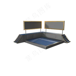 黑金风格电商促销舞台,免抠元素