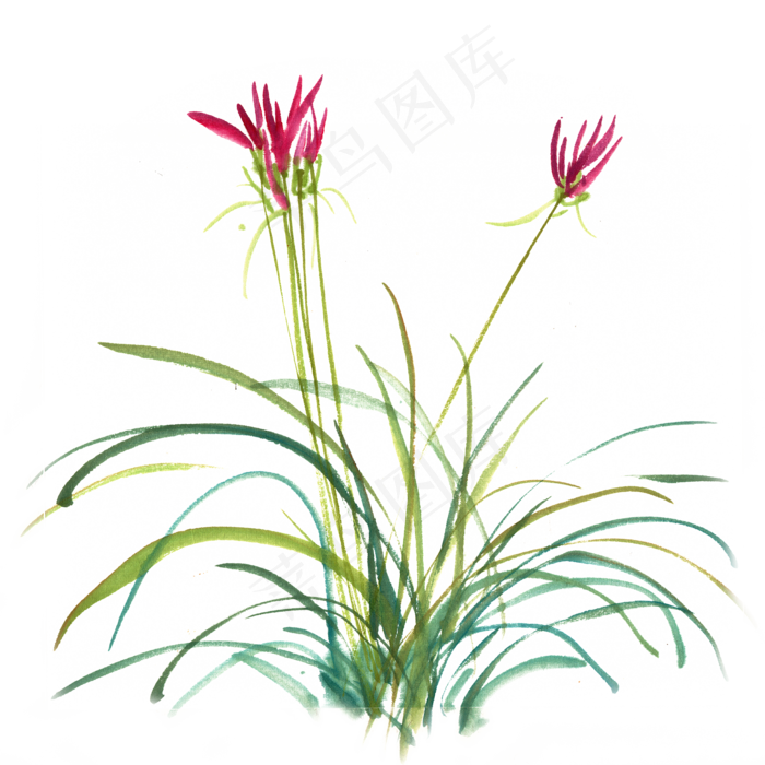 红色的小花图案