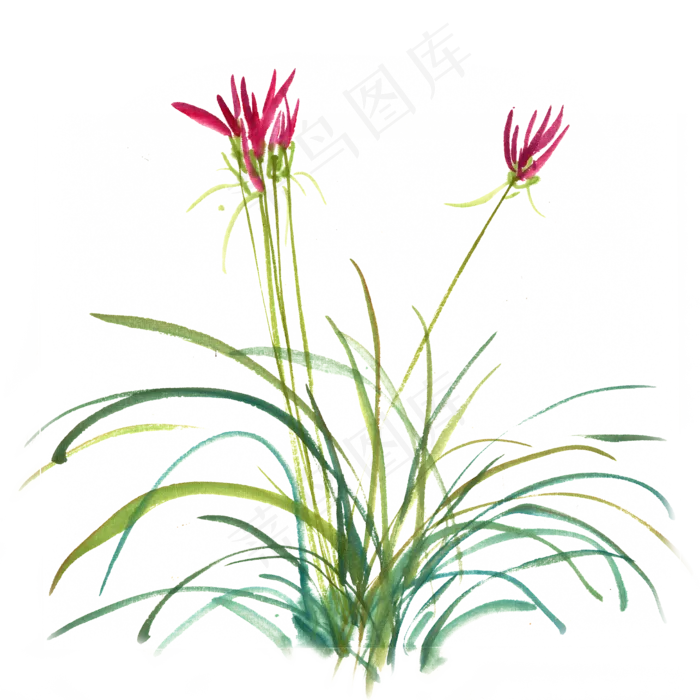 红色的小花图案