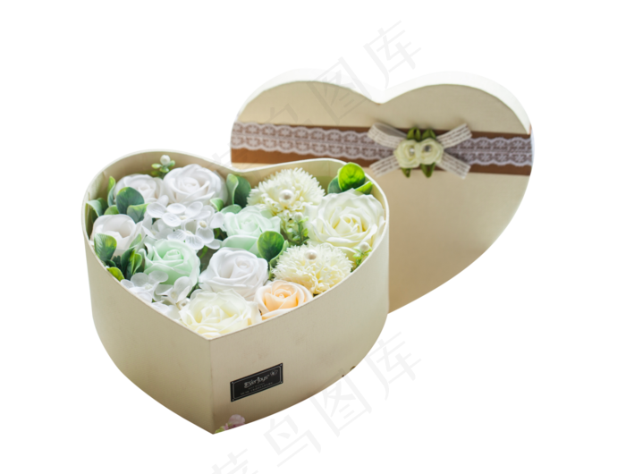 爱心鲜花礼盒礼物盒盖