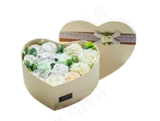 爱心鲜花礼盒礼物盒盖