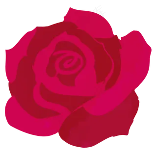 玫红色卡通风格矢量花朵