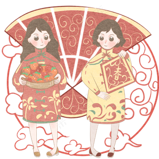 手端水果手拿字符