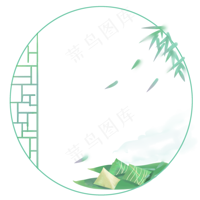 端午节边框粽子(2000X2000(DPI:300))psd模版下载