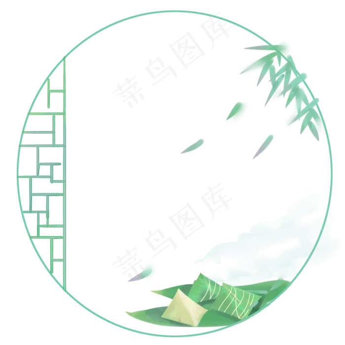 端午节边框粽子(2000X2000(DPI:300))psd模版下载
