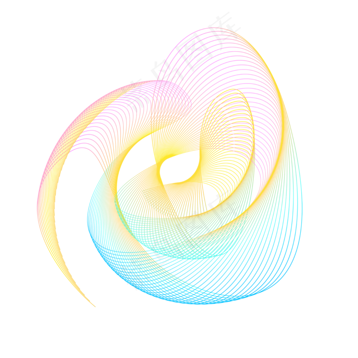 不规则渐变玫瑰形曲线(2000X2000(DPI:300))ai矢量模版下载