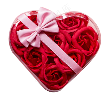 爱心玫瑰花丝带