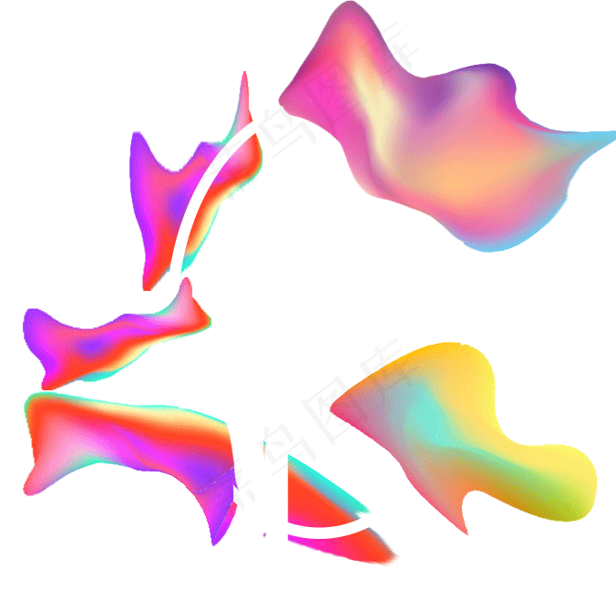 电商318渐变流体装饰素材