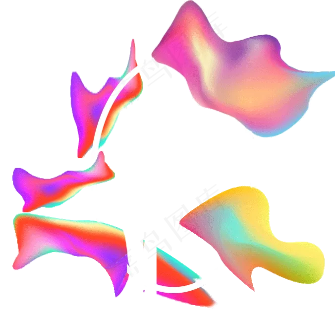 电商318渐变流体装饰素材(676X647(DPI:300))psd模版下载