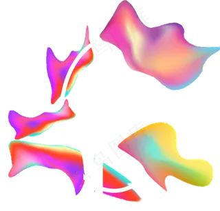 电商318渐变流体装饰素材