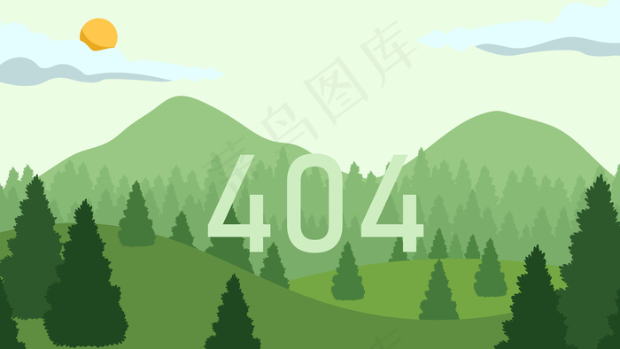 原创绿色系卡通扁平风森林4(800*1716px 72 dpi )psd模版下载