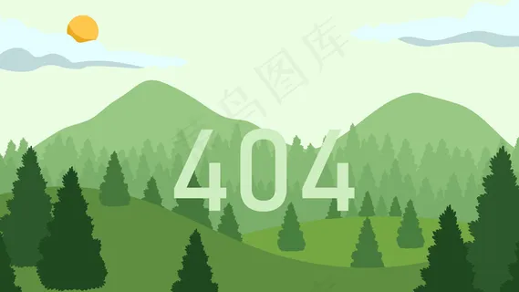 原创绿色系卡通扁平风森林4