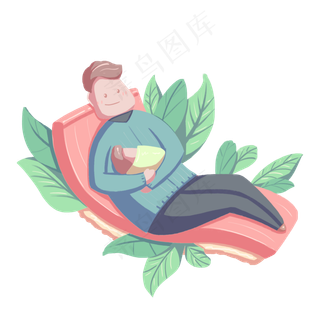 父亲节爸爸抱着孩子温馨相处免扣