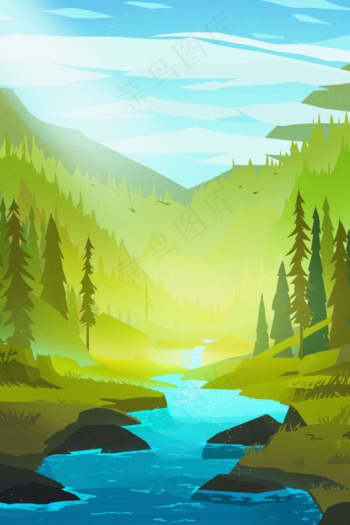 春天立春场景插画