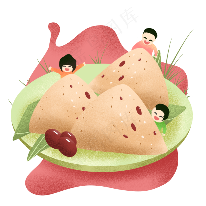 端午节大粽子红豆粽