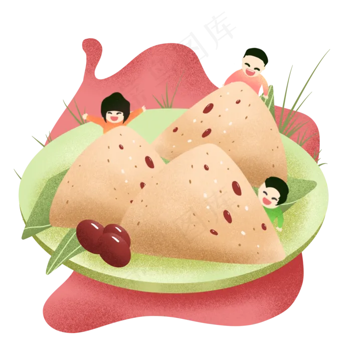 端午节大粽子红豆粽(2048X2048(DPI:132))psd模版下载