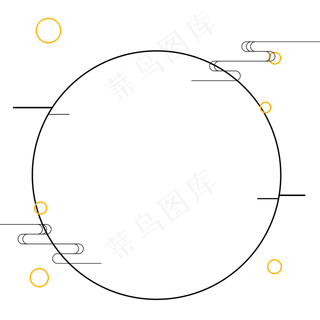 水彩创意黑色圆圈图案