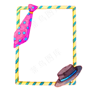 领带父亲节边框