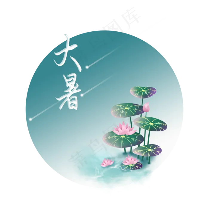 中国风大暑(2000X2000(DPI:300))psd模版下载