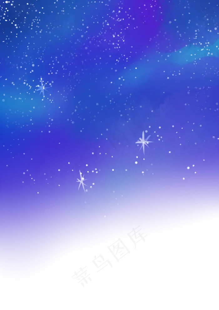 唯美蓝色星空,免抠元素(2480*3507px 300 dpi )psd模版下载