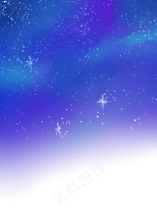唯美蓝色星空,免抠元素