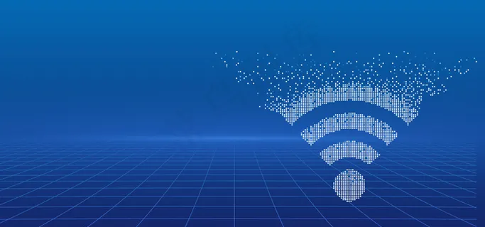 蓝色渐变商务科技WIFI信号banner 蓝色渐变商务科技WIFI信号banner