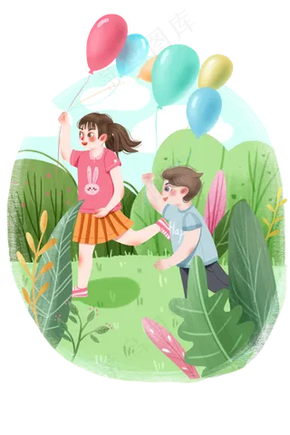 彩色儿童节场景