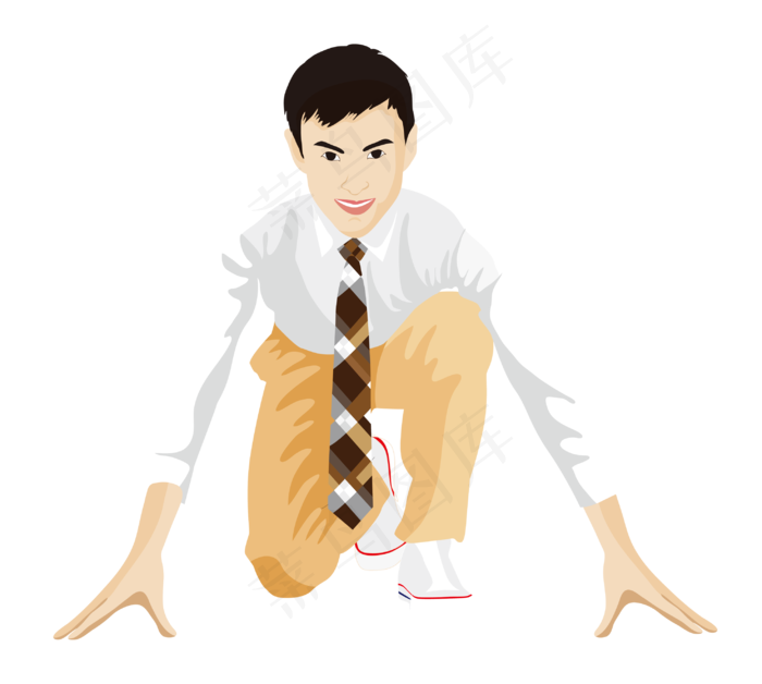 预备跑的男高中生