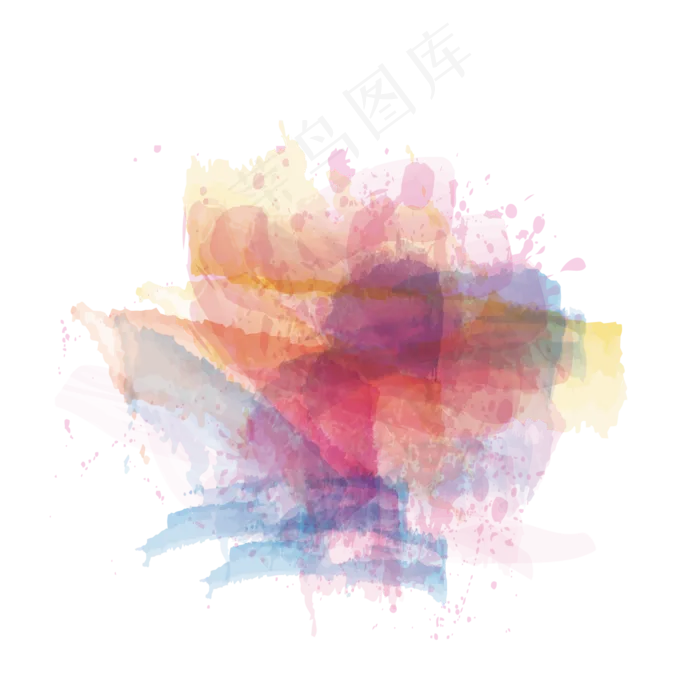 手绘矢量水彩装饰(360X360)eps,ai矢量模版下载