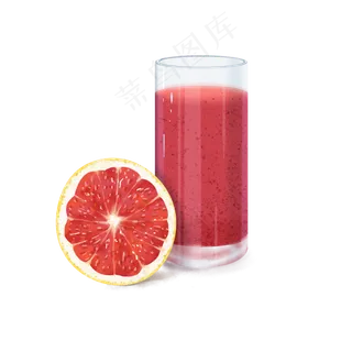 一杯可口的西柚果汁