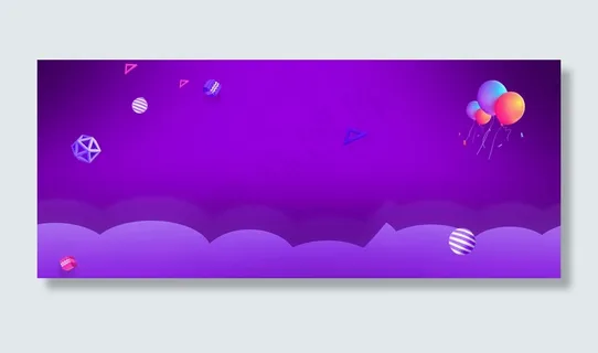 五一电商紫色渐变流体几何banner