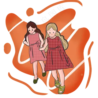 儿童节奔跑的女孩