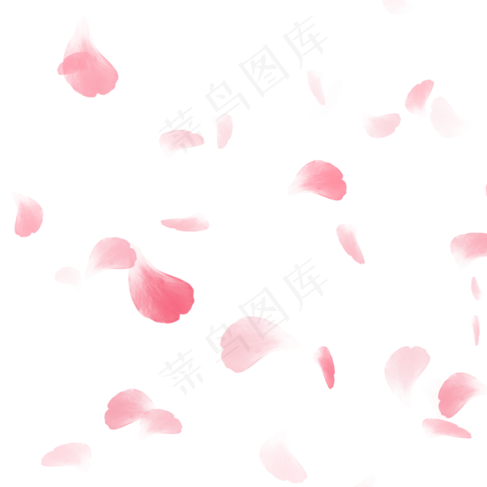 落下的粉色花瓣(2000X2000(DPI:300))psd模版下载