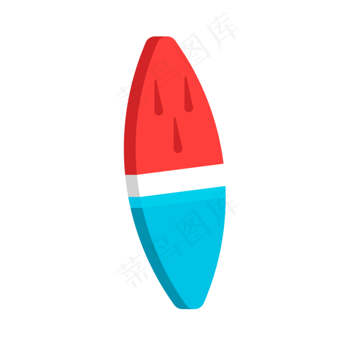 夏天暑假海边冲浪板免扣素材
