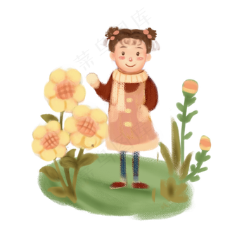 劳动植树节辛勤耕耘的姑娘