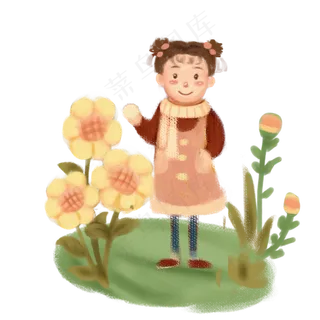 劳动植树节辛勤耕耘的姑娘