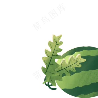 绿色的西瓜免抠图