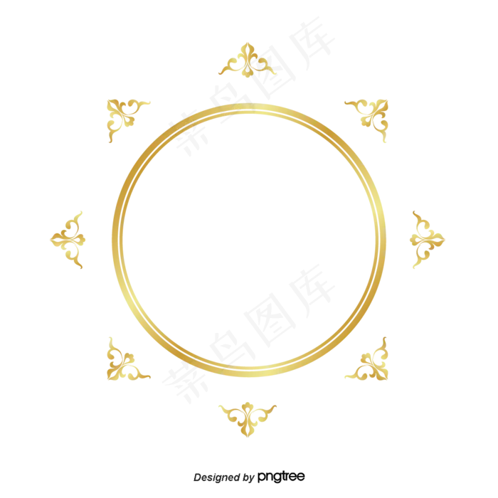 框架式小金环八朵绕一圈(1200X1200)eps,ai矢量模版下载