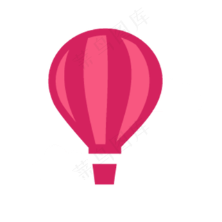 六一儿童节红色热气球