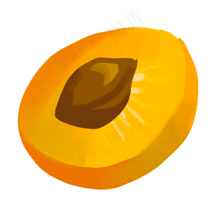 卡通黄桃PNG下载(2000X2000(DPI:300))psd模版下载