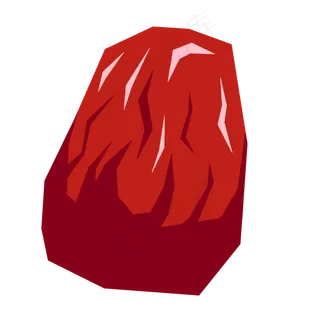 一颗大红枣手绘几何免抠