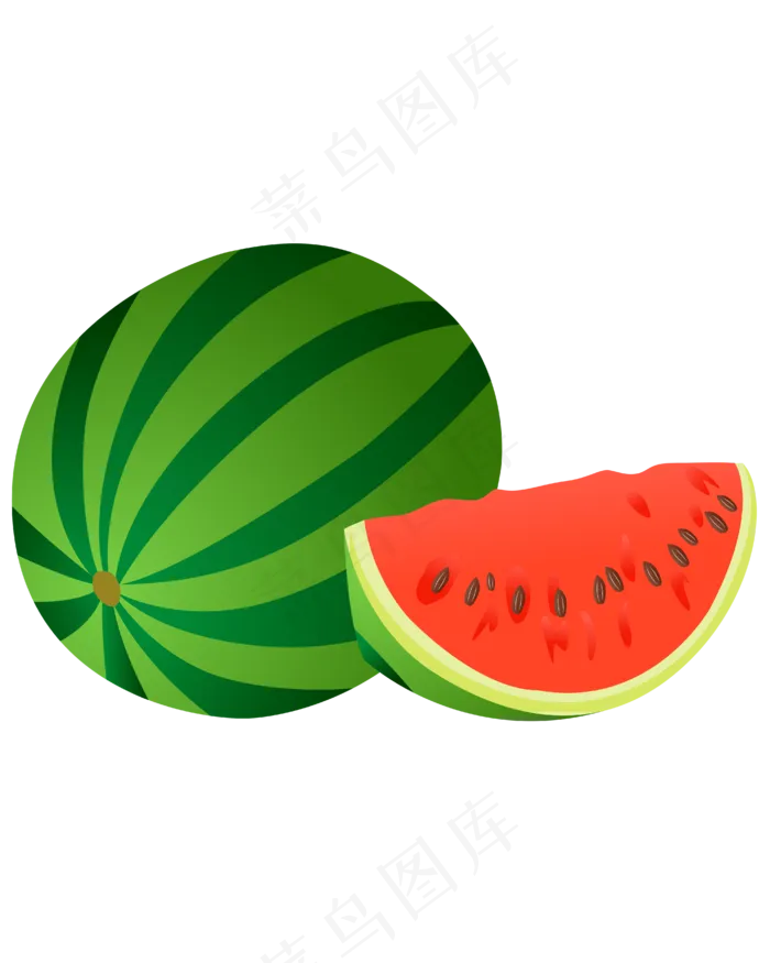 夏季水果手绘西瓜