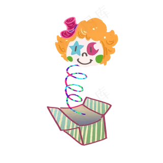 愚人节搞笑小丑盒子,免抠元素