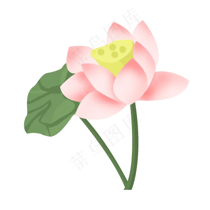 手绘中国风荷花(2000X2000(DPI:300))psd模版下载