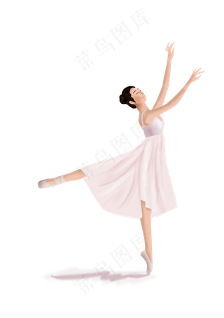 跳芭蕾舞的女孩儿,免抠元素